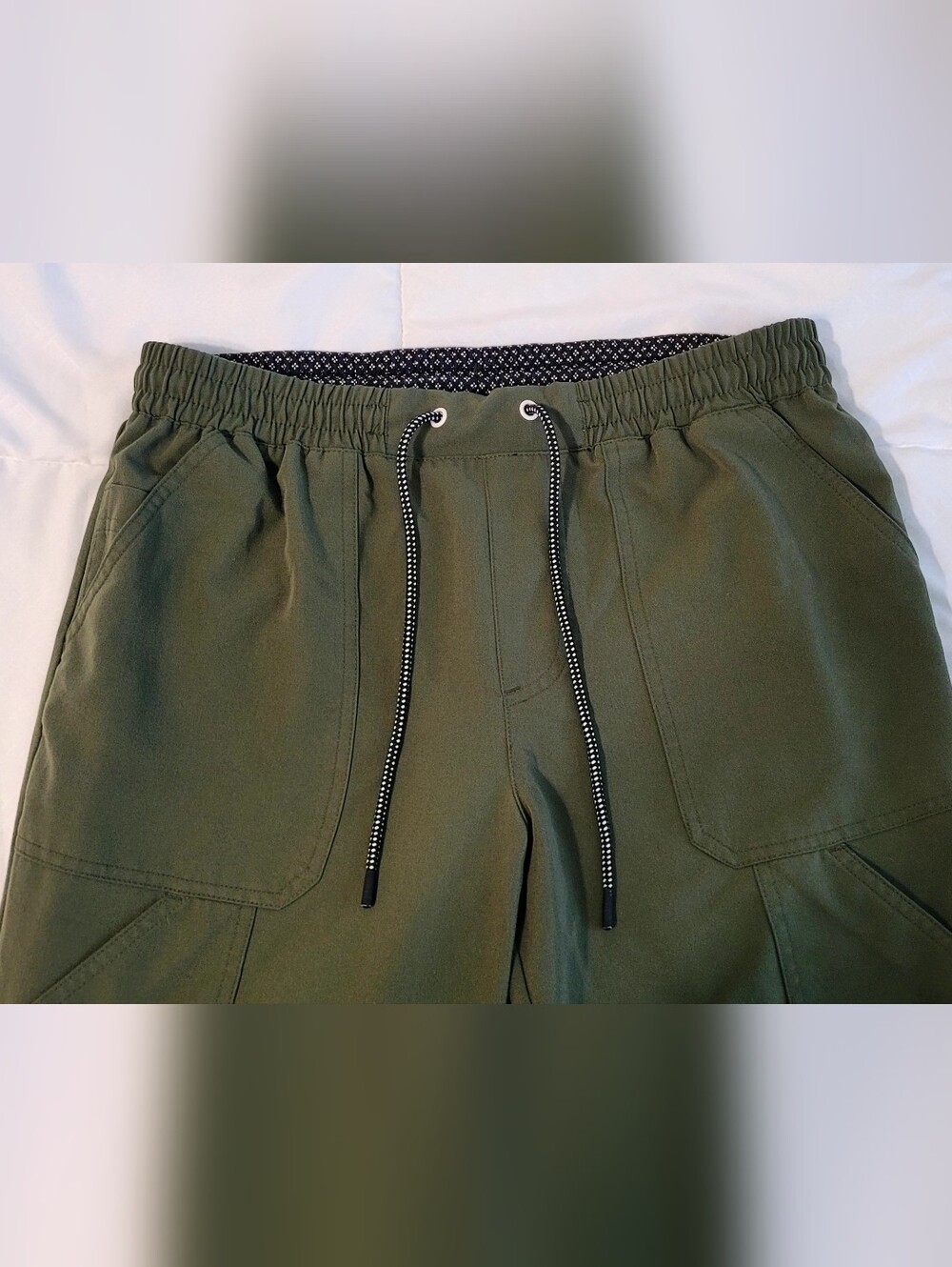 Beyond Scrubs, Olive Green Small Top, Small Tall Jogger Bottom. - Picture 9 of 14
